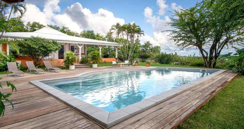 Villa luxe Martinique Bed & Rum du Calebassier piscine