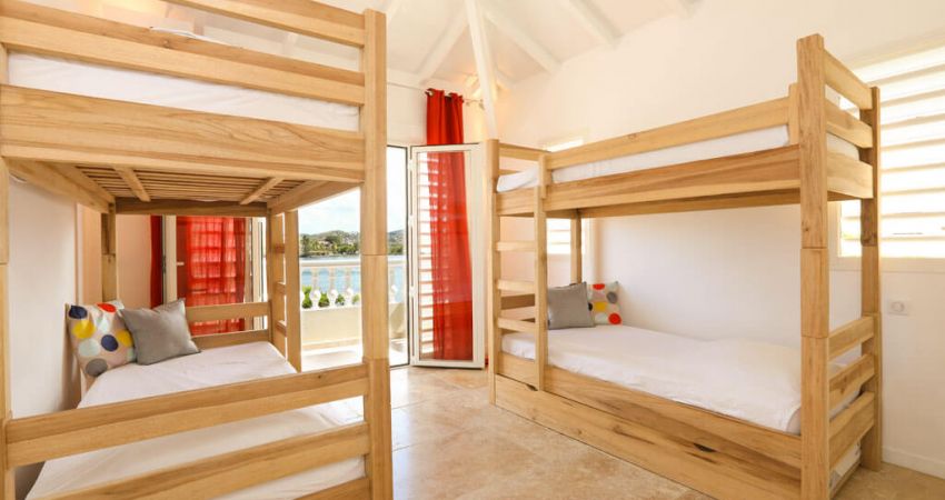 Villa Martinique Rum'trotters Bed & Rum Céladon lits superposés