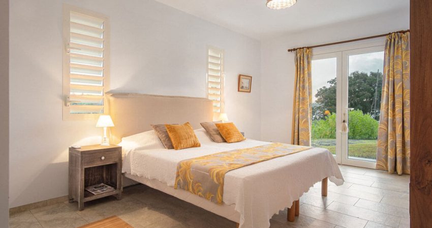 Villa luxe Martinique Bed & Rum des Pachas chambre lit double
