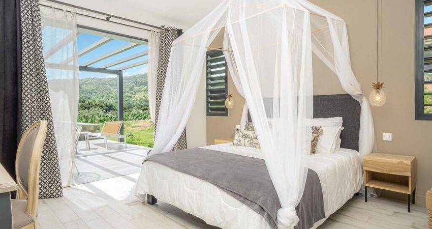 Villa luxe Martinique Bed & Rum Bèl Siwo chambre lit double