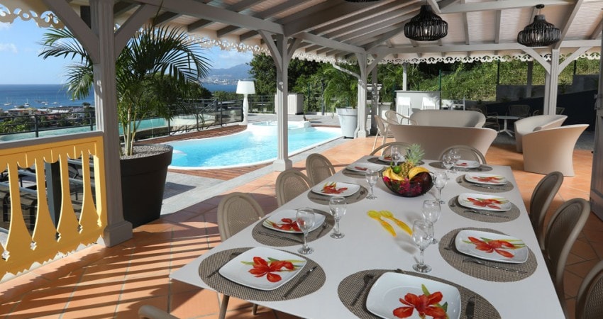 Location villa luxe piscine Martinique Bed & Rum Colibri